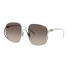 Logo Design Metal Square Sunglasses Unisex Sunglasses Silver MUA57S1BC30S