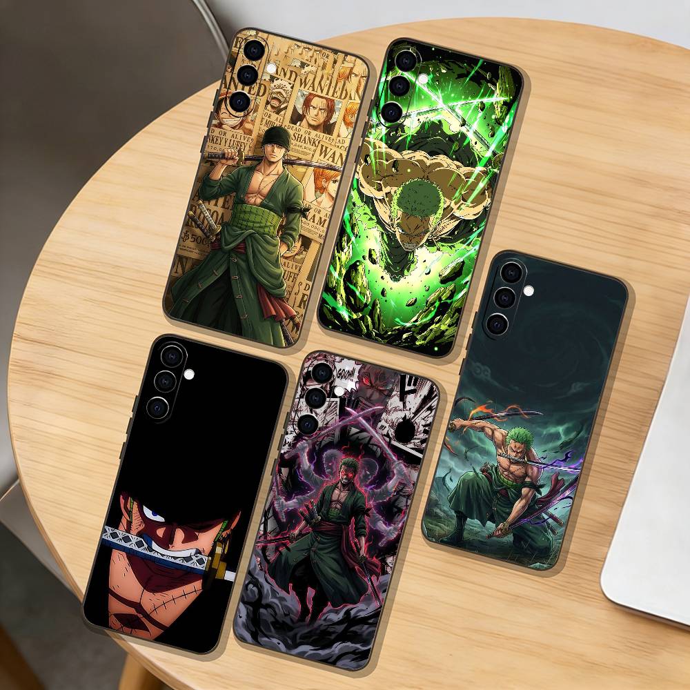 COOL O-one P-Pieces Z-Zoro-ES Phone Case For Samsung Galaxy A73,A72,A71,A70,A53,A52,A51,Others Soft Black Cover