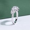 925 Sterling Silver Moissanite Diamond Heart Ring for Women, Stylish Stackable Valentine's Day Gift