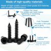 Zmbroll 220pcs M4 Hex Socket Head Cap Grade Black Carbon Hex Socket Sheet Metal Wood Screws with Wrench Self-Tapping Screws,
