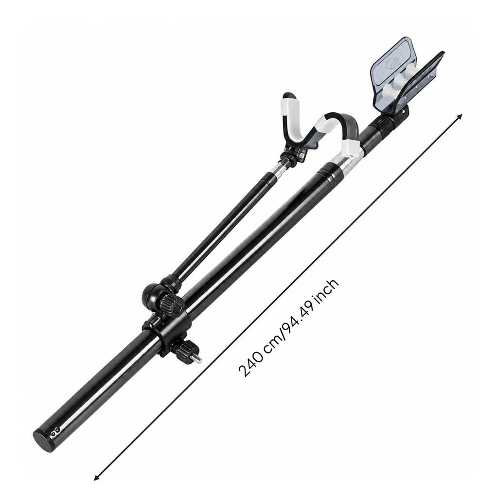 Stainless Steel Fishing Rod Holder with Silicone Head Luminous Telescoping