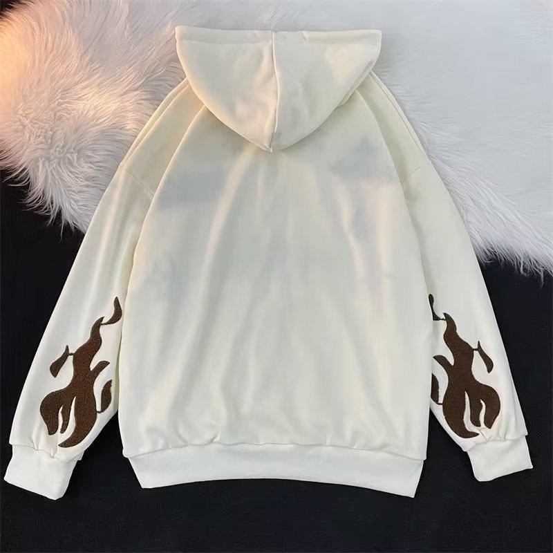 Men's Hong Kong Style Hooded Cardigan Sweatshirt - Versatile Spring/Autumn Design
