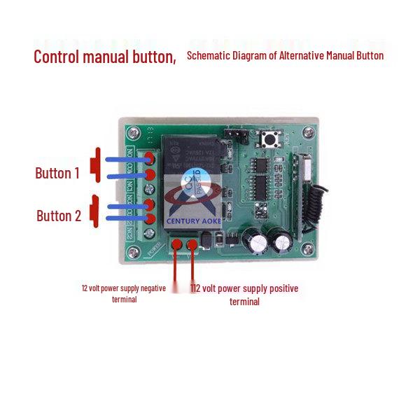 12V DC Remote Control Switch: Dual Mode with Jog, Self-Locking, & Interlocking Adjustable Functions