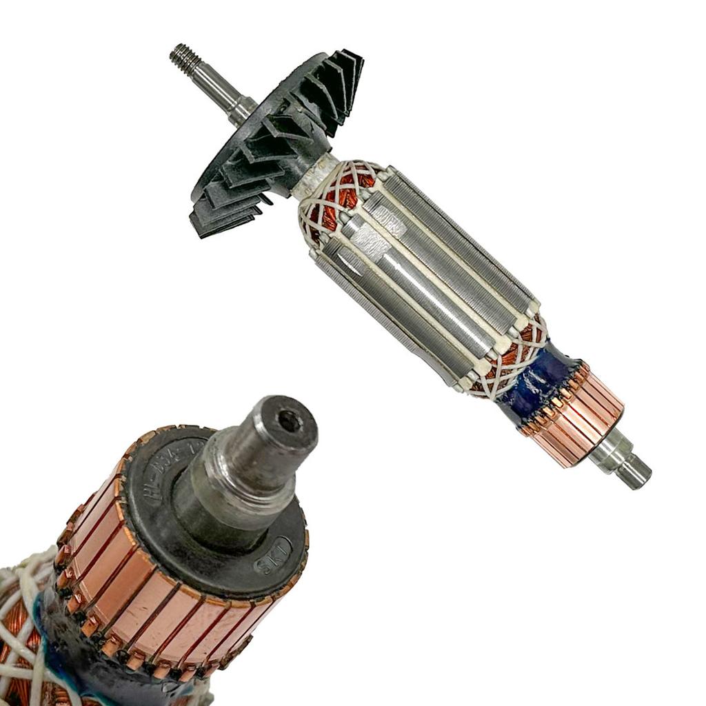 GWS750-For 100 Rotor for Angle Grinder Fits GWS750/For 100/125 Models Copper Motor Core 121mm Shaft 59mm Fan Diameter