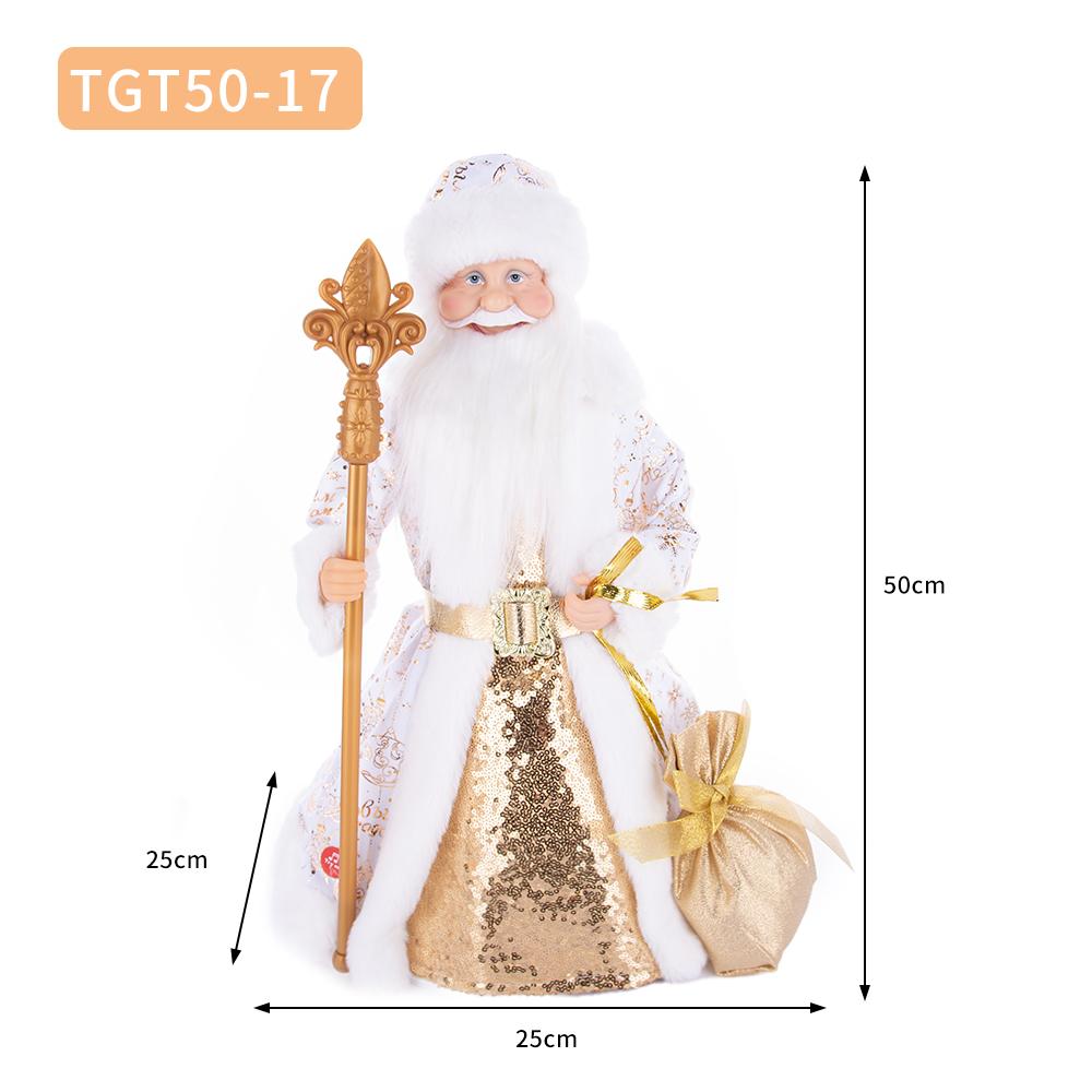 

White & Gold Santa Claus Plush Ornament