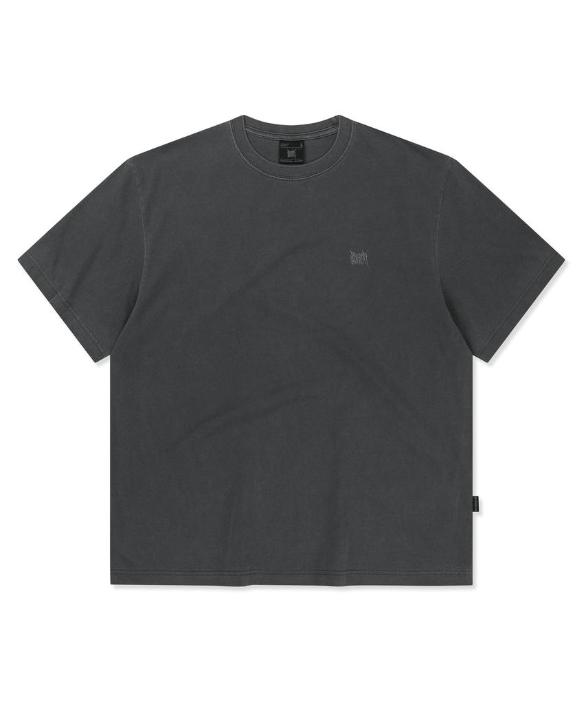 BROWNBREATH Tag Pigment Tee - Charcoal