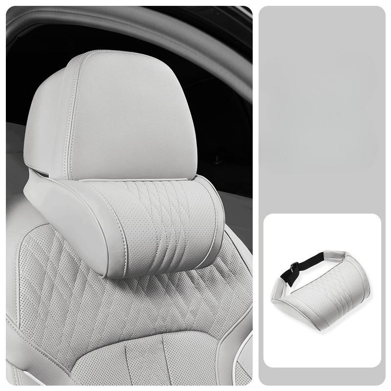 Car Headrest Pillow - Ultra-Soft Breathable Design,Durable Premium Material for Long Drives & RVs Use, Comfortable Car Seat, Contoured Headres