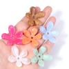 10Pcs Irregular Flower Acrylic Beads Dual Color Flower Spacer Beads Charms Bead Caps For Jewelry Making Diy Bracelet Necklace