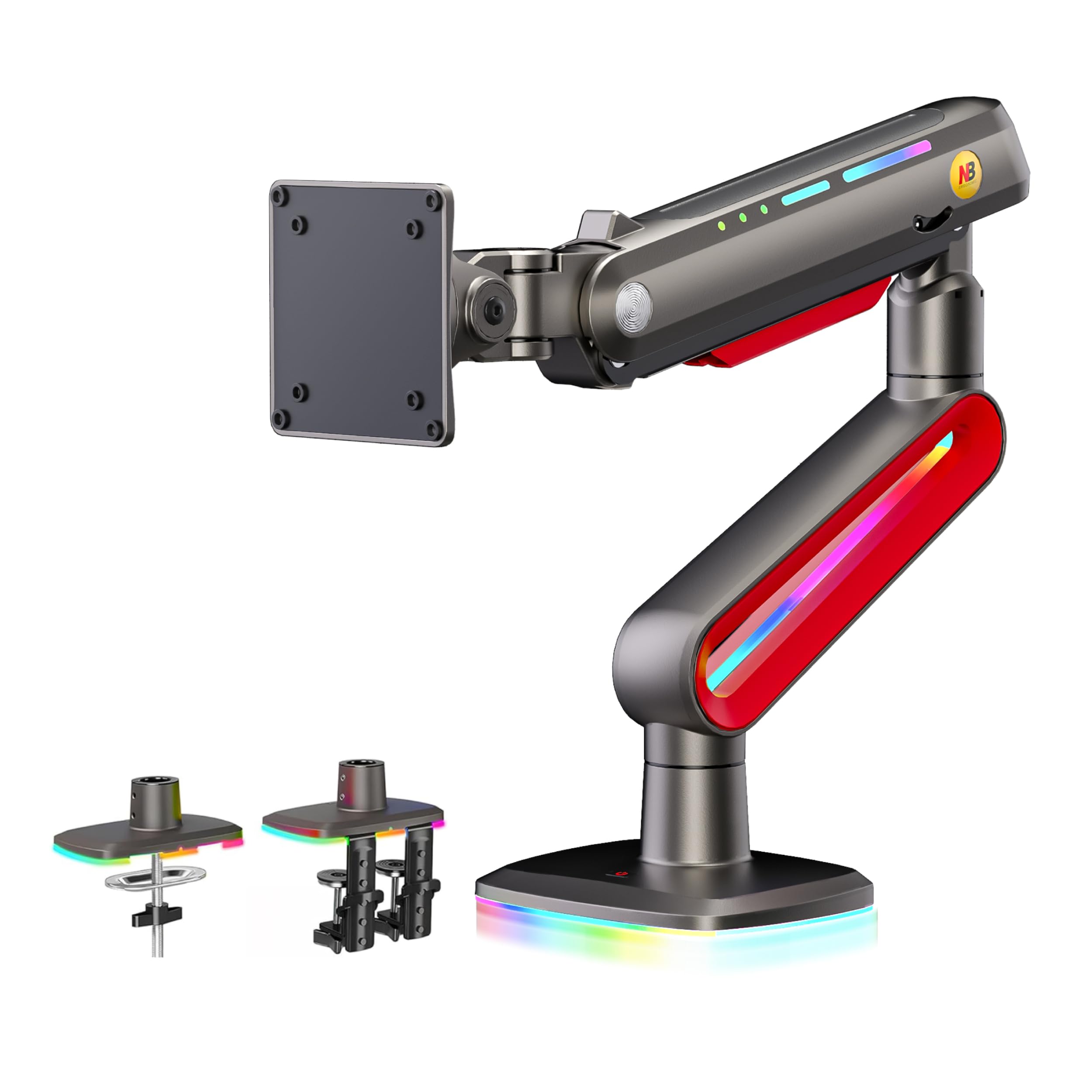

NB ERGONOMIC Большой кронштейн для монитора с RGB Грузоподъемность Совместим с дюймовым изогнутым игровым монитором Изогнутый монитор Механический VESA L60 Подсветка,