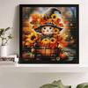 DIY Diamond Art Painting Kit Autumn Scarecrow Sunflowers Pumpkin Pattern Full Drill Canvas Creative Handmade Craft Gift for Adults