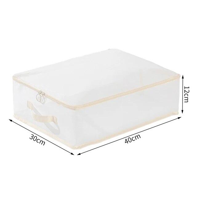 

Ящик для хранения одежды с крышкой, ящики-органайзер для нижнего белья, футболка, брюки, органайзер, шкаф для хранения, дорожная многослойная сумка для хранения XL белый