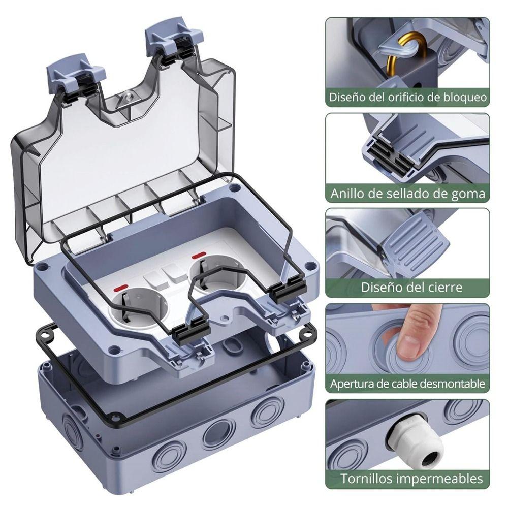 Waterproof Design Wall Switch Socket Dust Proof Power Socket Case Electrical Power