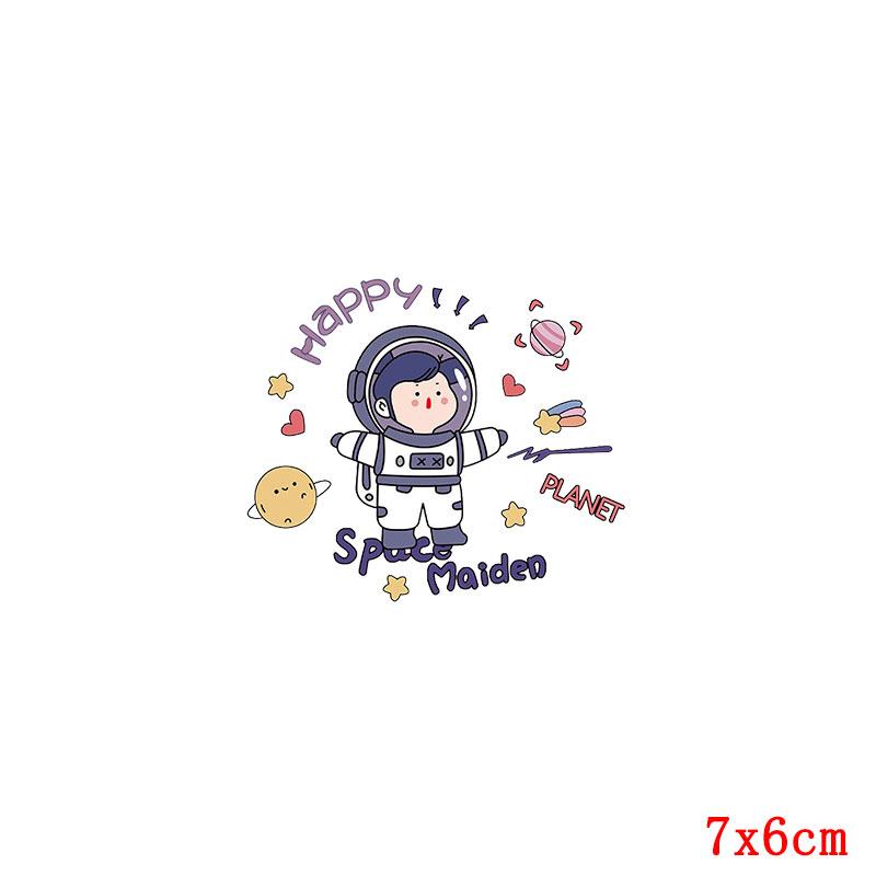 Letter Patch Cartoon Thermo Patches On Clothes Stripe Child Thermal Applique For T-Shirt Sticker Iron On Transfer For Clothing