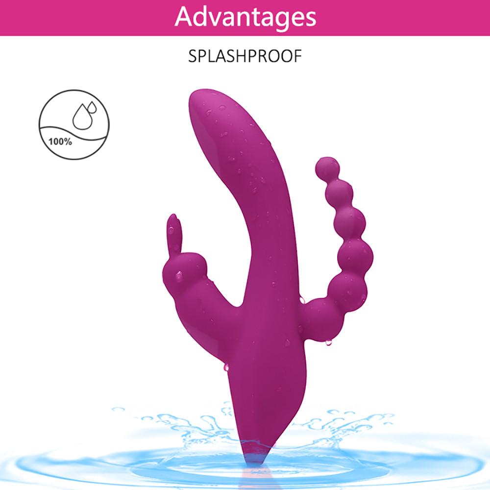 3 w 1 dildo dla kobiet królik wibrator wodoodporny akumulatorowy wibrator analny łechtaczki zabawki erotyczne dla par pomoce seksualne
