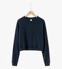 Women's Petite Loose Round Neck Pullover Sweatshirt - Japanese Korean Style, Spring/Autumn 2025 Collection
