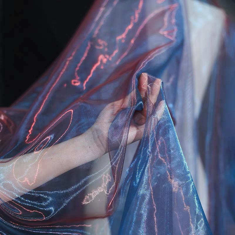 Gradient Organza Mesh Veil Skirt Fabric for Creative Decorations