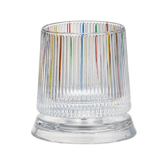 Spinning Whiskey Glass with Rotating Base360-degree Swirling Tumblers for Bourbon 260ml Hand Painted 1pc H