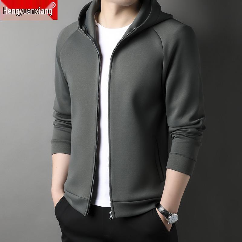 Men's Hooded Zipper Sweatshirt Jacket - Casual Spring/Autumn Trendy Sport Cardigan