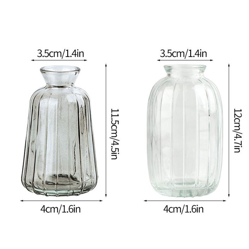 Glass Vase Decorative Flower Bottle Transparent Flower Vase Mushroom Bud Vase Home Decor Table Ornaments Mother'S Day Gifts