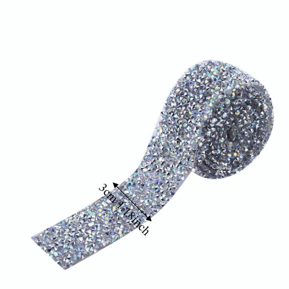 1 Stück 3 cm Breite Kristall Strassband 1 Yard Länge Wiederverwendbares Funkelndes Strassband Banding Gürtel
