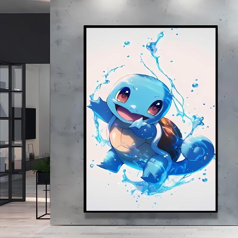 Japanese Anime Canvas Paintings  Pikachu Poster Cartoon Character Picture Bright and Clear Colors High Quality Home Decor