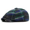 Autumn Polyester Print Warm Newsboy Caps Octagonal Hat Men and Women Painter Beret Hats 136