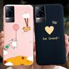 For Vivo V21e Case Vivo V21E 4G V 21E V2061 Lovely Cartoon Candy Color Soft Silicone TPU Phone Back Cover