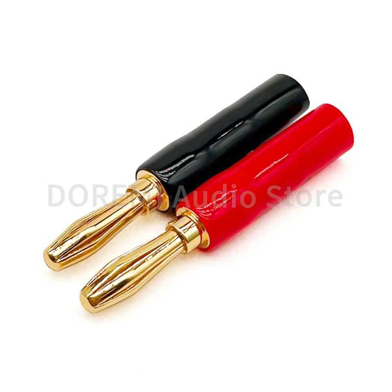 

10PCS Banana Plugs Speaker Audio Connector Dual Screw Lock 24K Gold Plated HIFI Banana Connectors Jack for Sound Amplifier Wire 10pcs