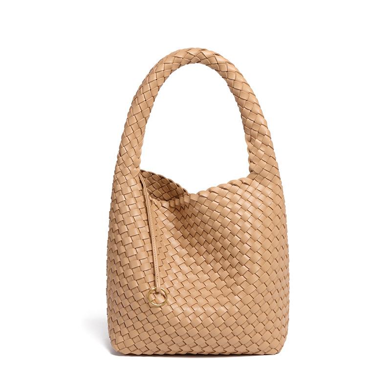 

Сумка под плечо с логотипом, модная плетеная сумка ручной работы, большая вместимость, сумка-тоут для мамы и ребенка