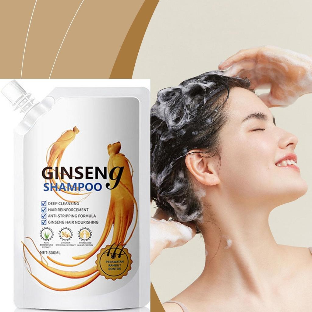 Ginseng Shampoo - Deep Cleansing And Gently Nourishes Hair, Multiple Plant Extracts To Fight Hair Loss, Shampoo For All Hair Types - 300ml
