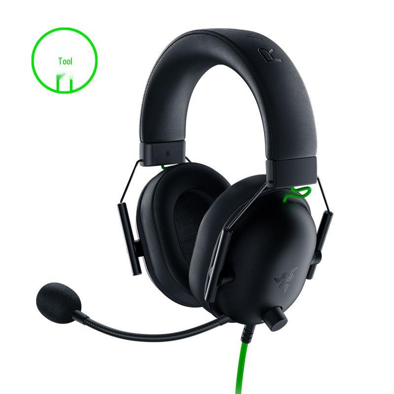 

BlackShark V2X Cyclone Gaming Headset with Microphone - Wired Over-Ear, White/Green