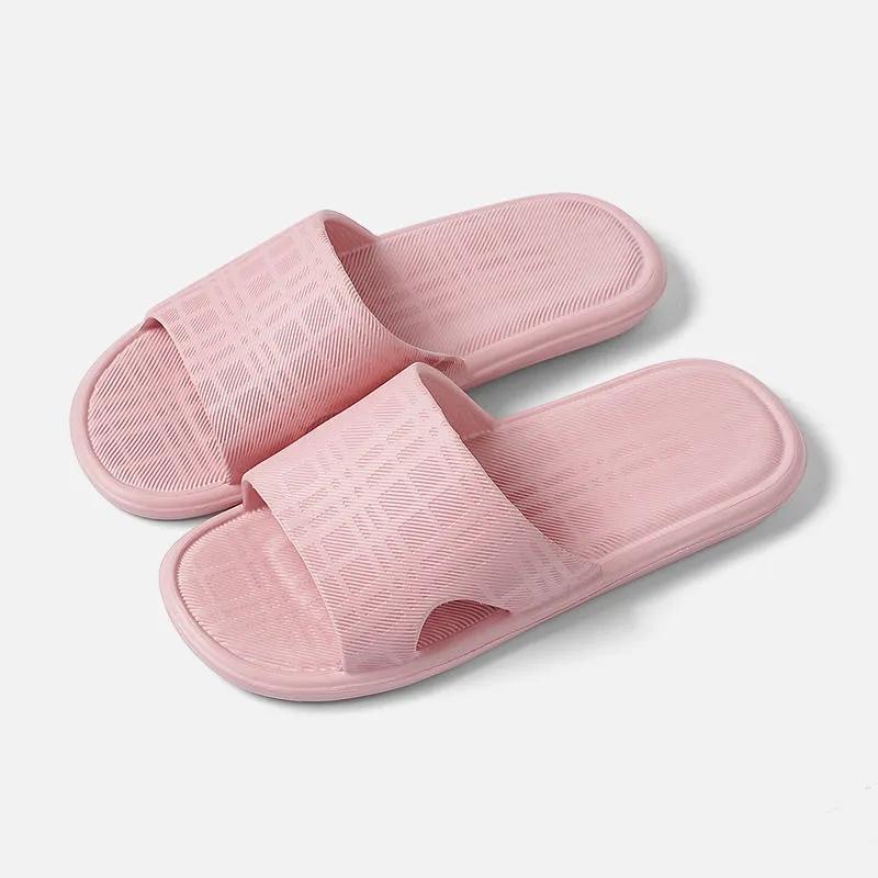 Men's Indoor Plus Size Slippers Spring Summer Outdoor Couple Slippers Women's Solid Color Non-slip Flat Bathroom Slippers