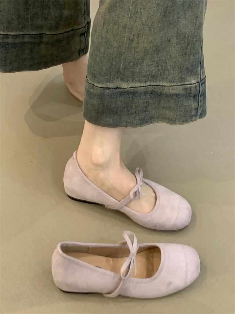 Inner height increase ballet style shallow mouth single shoes women's new summer and autumn Mary Jane shoes Doudou shoes