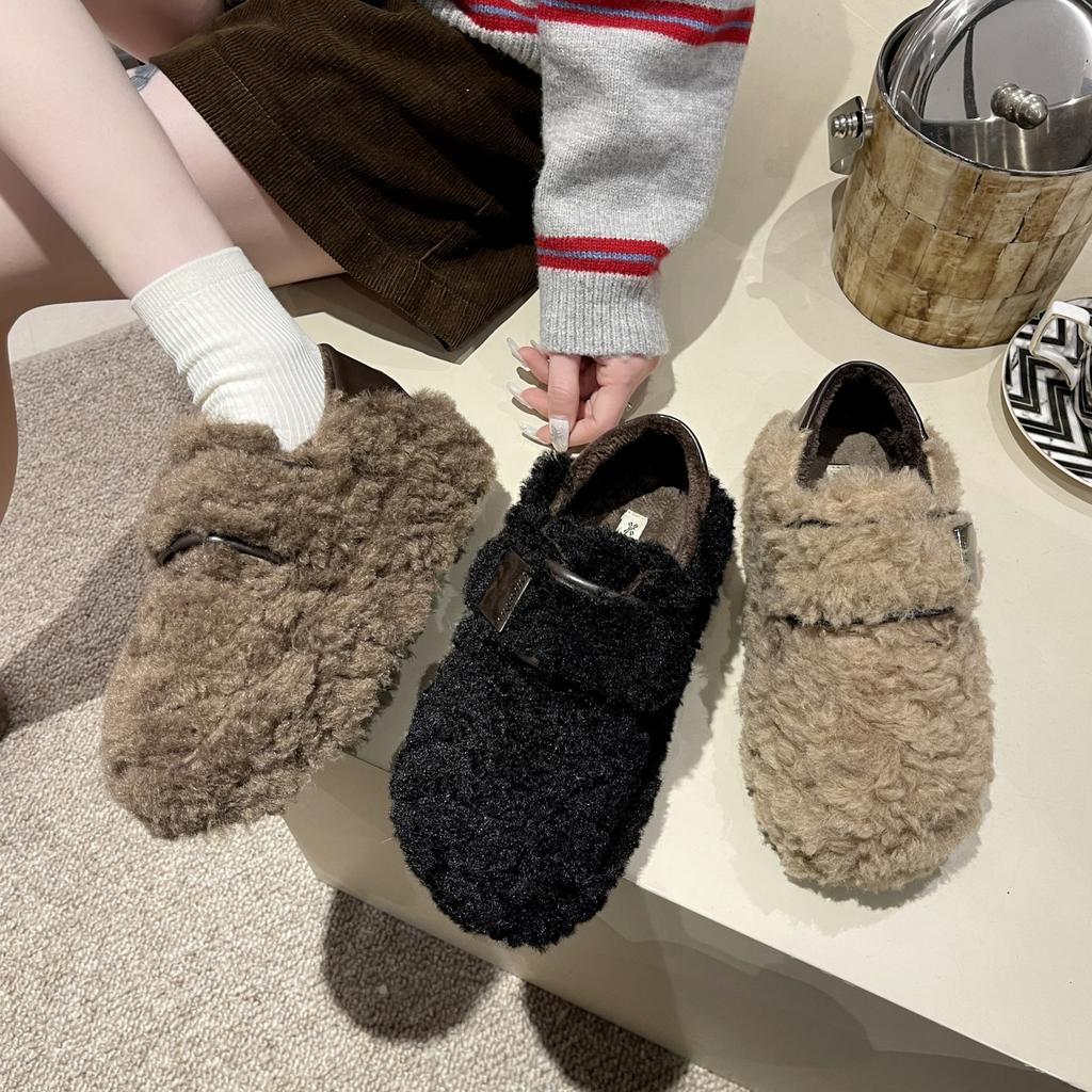 Winter Shoes Women Round Toe Slip-on Female Footwear Loafers Fur Casual Sneaker Autumn Modis Slip on Dress Moccasin Fall