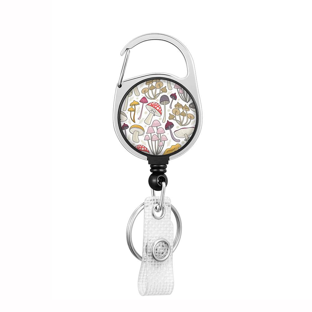 Plant Flowers Clip Lanyards ID Badge Holder Porta Credencial Lanyards Keychain Badge Reel Nurse Retractable Wholesale