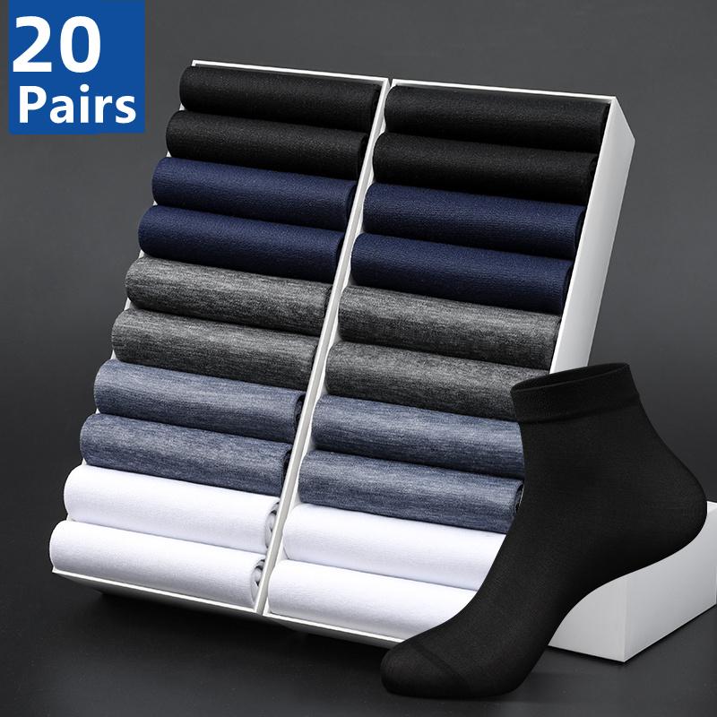 10 Pairs Breathable Cotton Sports Stockings Men Bamboo Fiber Autumn And Winter Men Socks Sweat Absorption Deodorant Business Sox