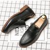 Fashion Spring Black Men's Loafers Business Wedding Dress Shoes Men's Patent Leather Shoes Soft Sole Non-Slip Flat Shoes Mocassin Homme