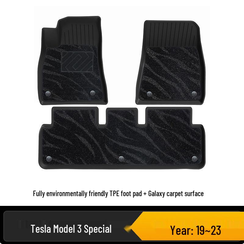 Tesla Model 3/Y Floor Mats & Trunk Mats: New Eco-friendly 3D All-Weather TPE Design