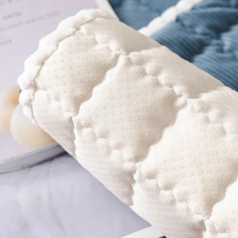 Solid Color Grid Shape Sofa Cover Thicken Non-Slip Couch Cover for Living Room Autumn Winter Warm Furniture Protector Pillowcase