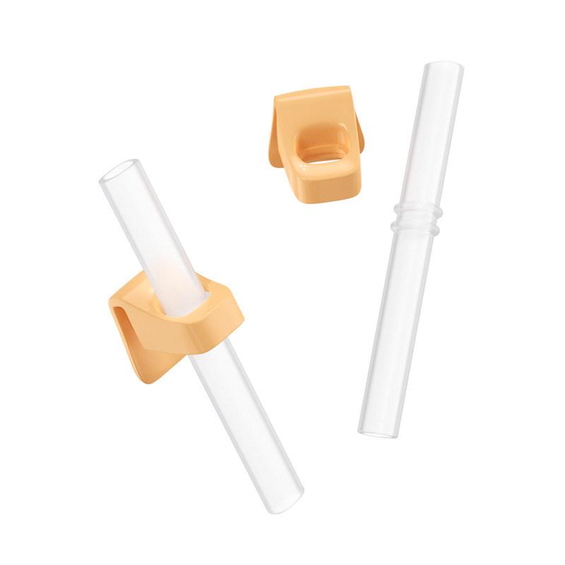 Baby Drinking Straw Set with Buckle for Soup, Porridge, and Water - Silicone Kids' Feeding Accessory