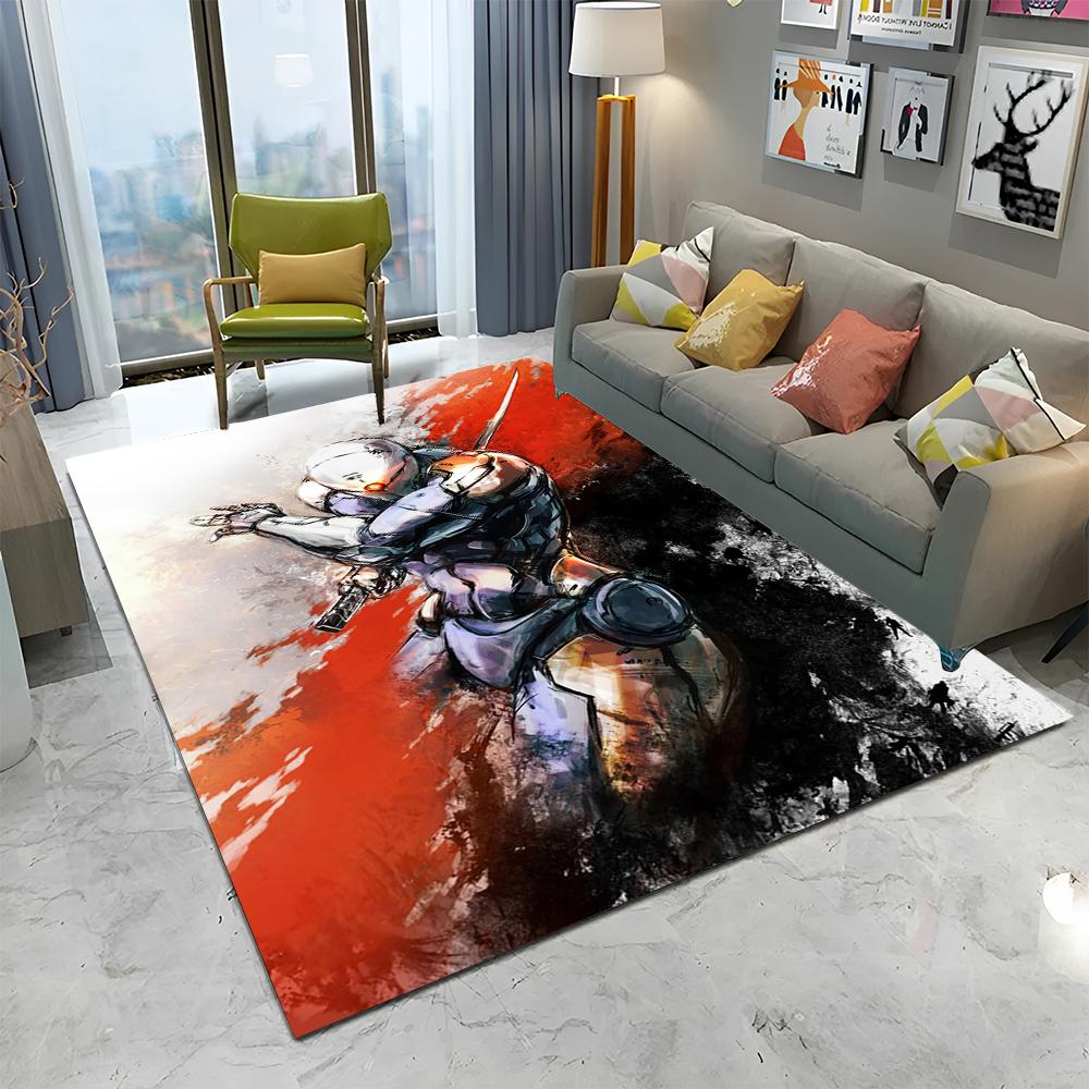 Alfombra de Dibujos Animados para Jugadores de Metal Gear Solid para Decoración de Hogar, Sala de Estar, Dormitorio, Sofá, Felpudo, Alfombra Infantil para Área de Juegos, Alfombrilla Antideslizante para Suelo