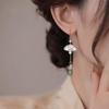 Elegant Chinese Style Tassel Fan Earrings - Unique Retro Design