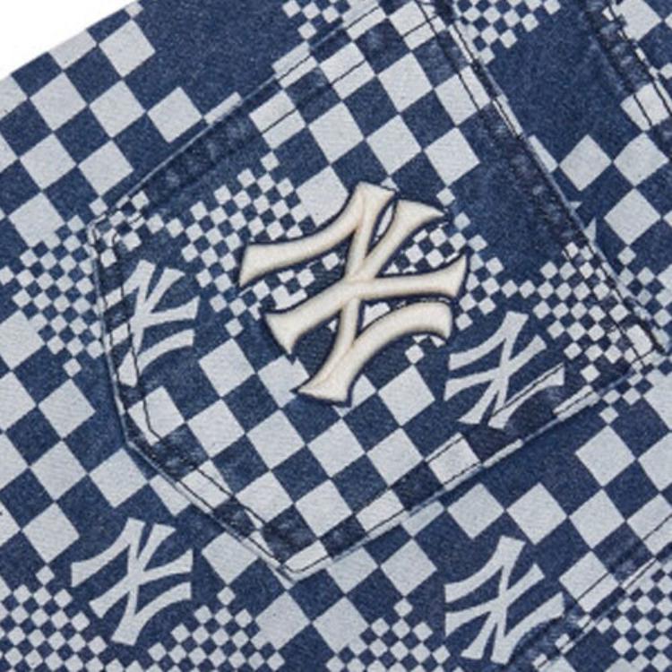 New MLB New York Yankees Denim Short Skirts Women's Blue 3FDSM0223-50BLS