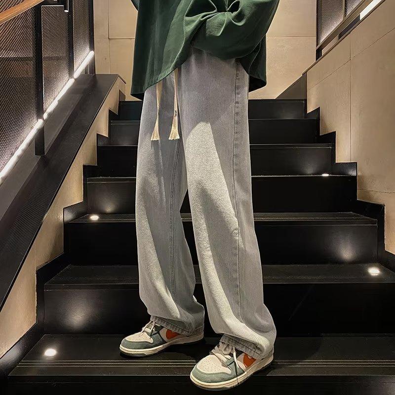 Джинсы JYL Мужские Осень Тонкие Американский Стиль Уличный Свободные Прямые Широкие Штаны Деним 2XL