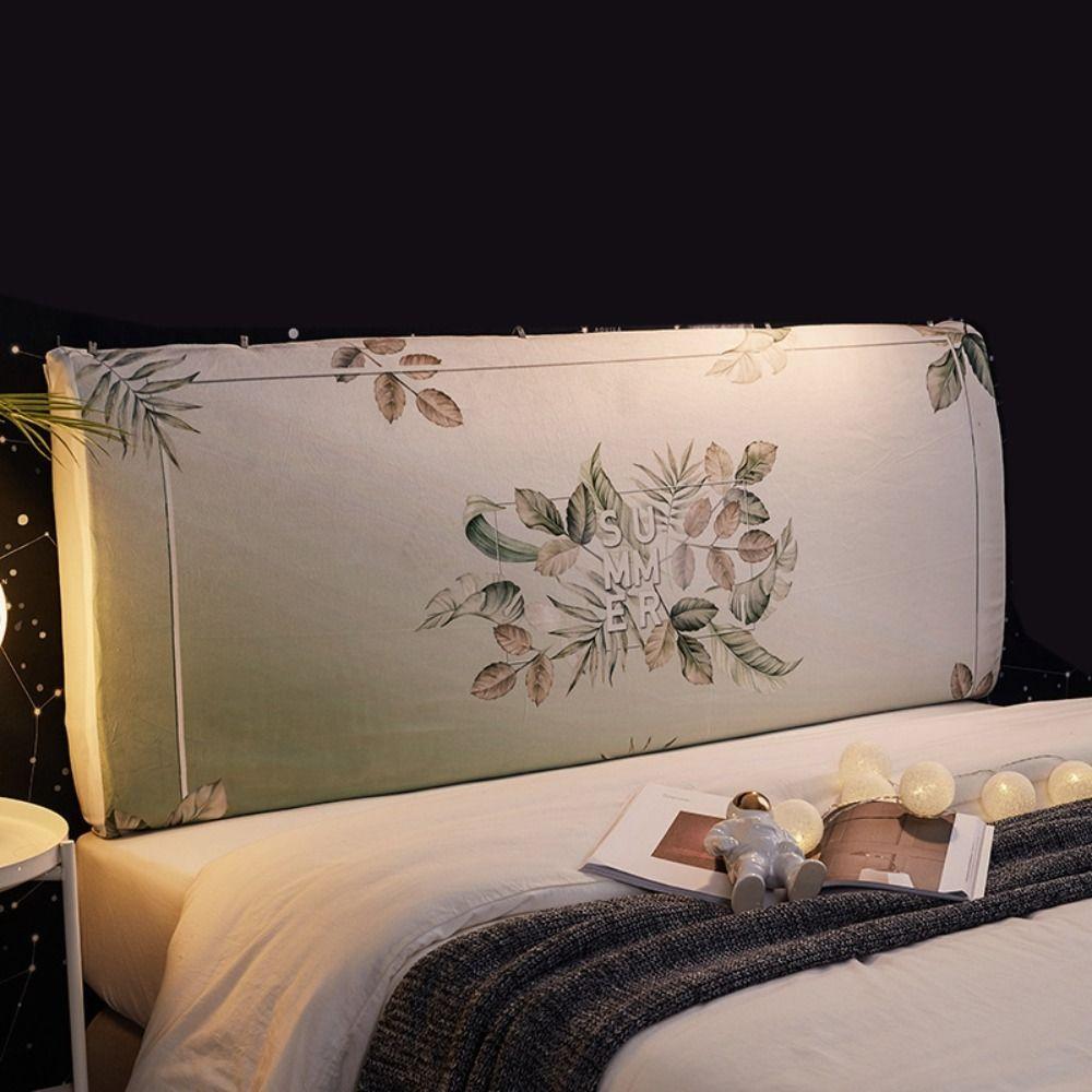 All-inclusive Headboard Cover Elastic Bedside Cover Washable Protective Cover  Home Room Decor