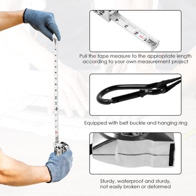 5/7.5M Metric Tape Measure Stainless Steel Anti-corrosion Retractable Metric Ruler Hollow Design Woodworking Measuring Tool