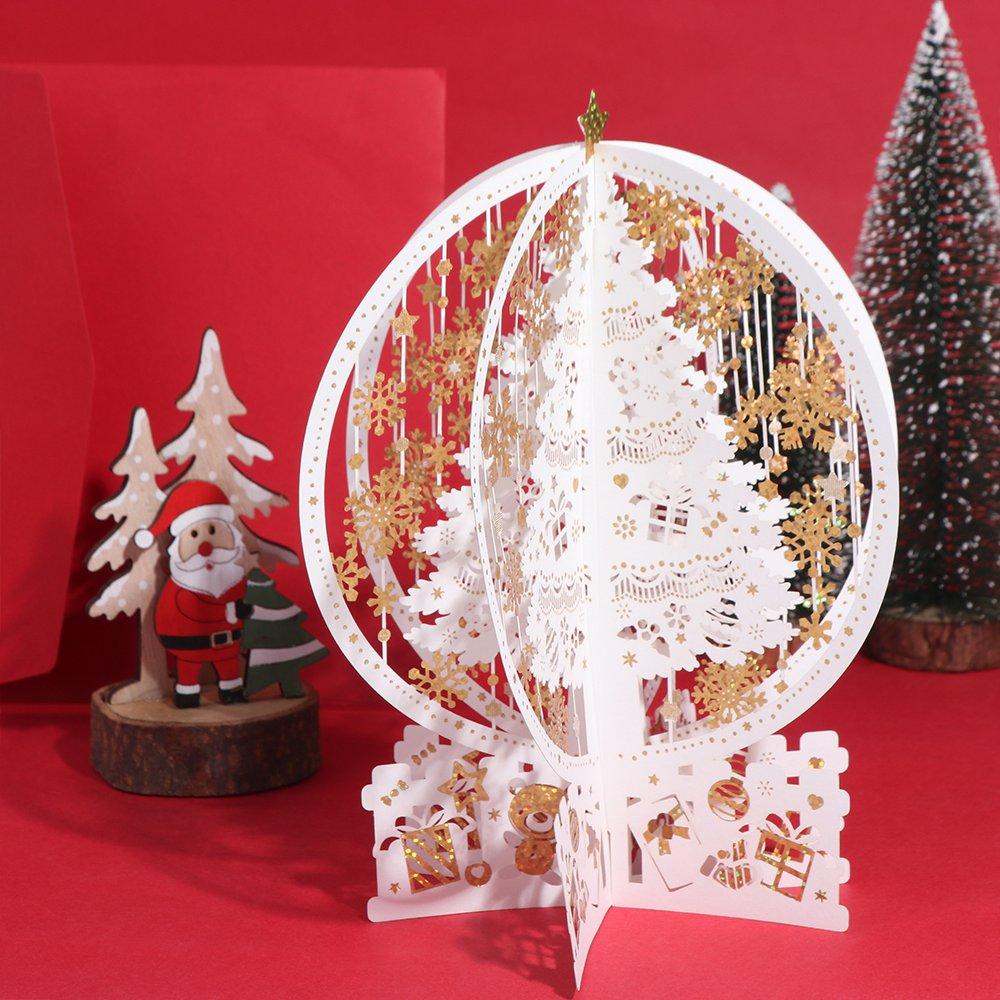 Three-dimensional Blessing Card Hollow Holiday Card  Winter Holiday