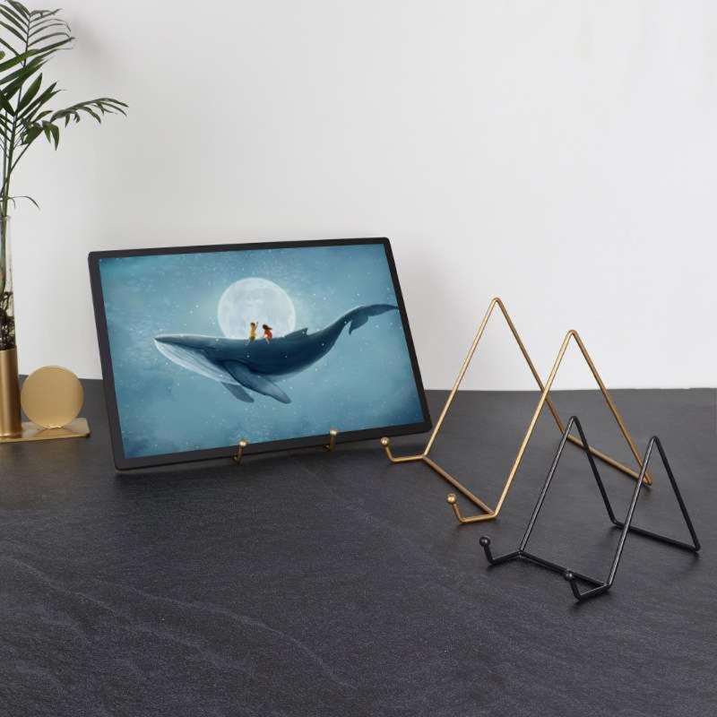 3 Stück große/kleine eiserne Ausstellungsständer für dekorative Teller Stabiler Metall-Ausstellungsständer Schild-Ausstellungsständer für Boutiquen