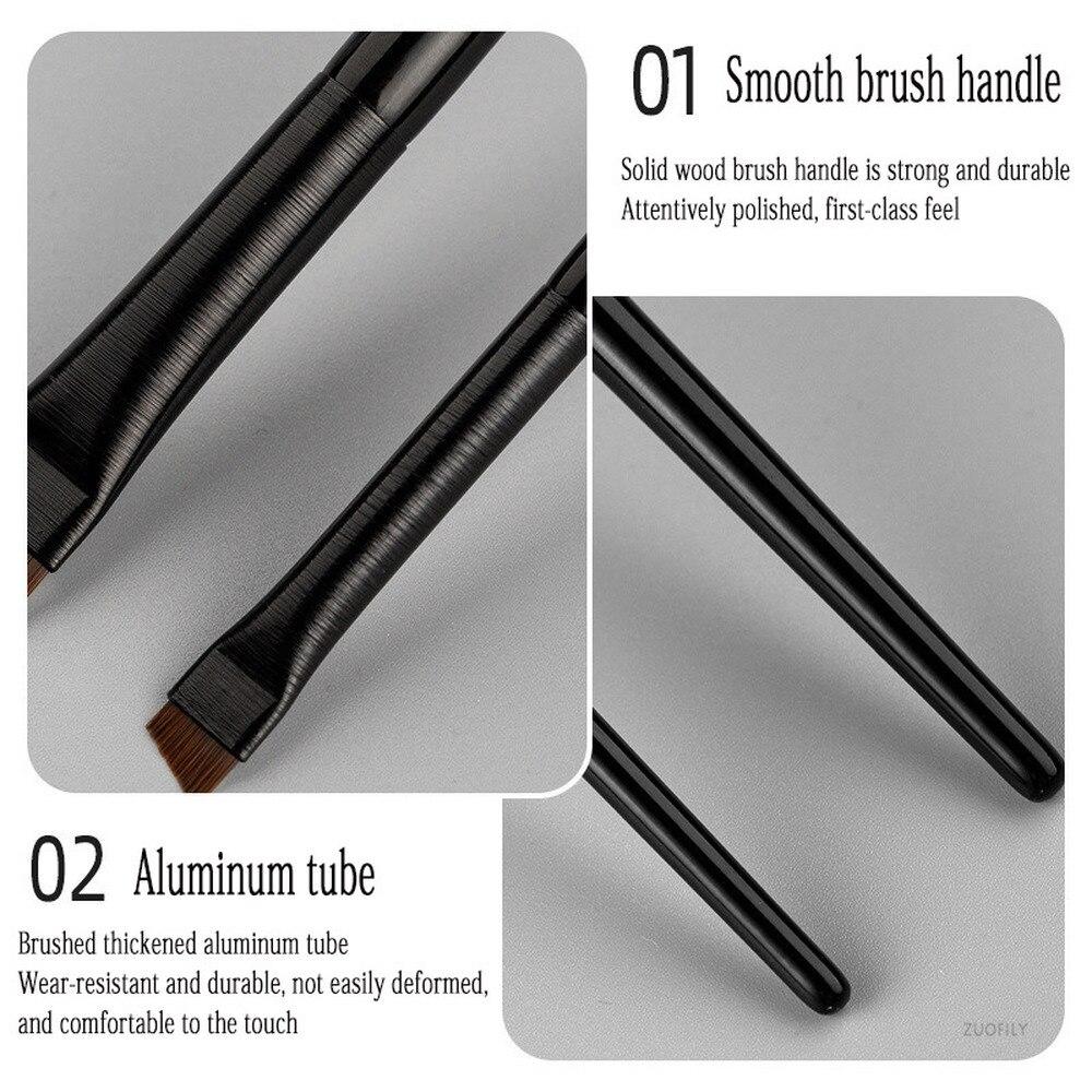 2 teile/satz Augenbrauen Kontur Pinsel Augenbraue Eyeliner Pinsel Tragbare Weiche Augenbraue Liner Make-Up Pinsel für Frauen Kosmetische Schönheit Werkzeuge