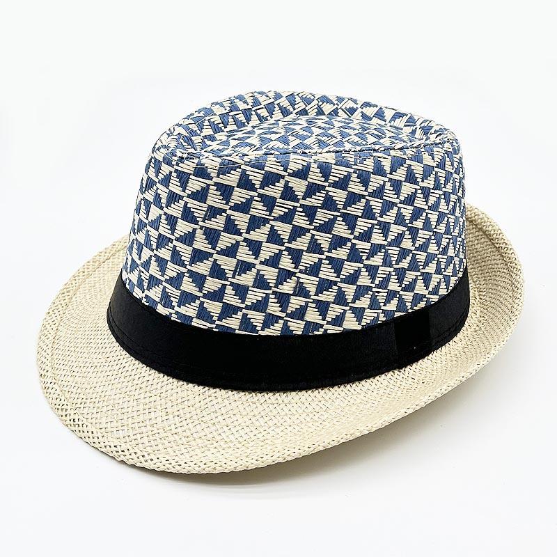 Europe and the United States hot-selling curled edge jazz hat summer straw paper woven outdoor top hat jazz hat fashion beach shade